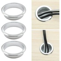 Shining House - Kabeldurchführungsabdeckung, Schreibtisch-Kabeldurchführung aus Metall, 60 mm – dekorativer Ring für Möbel-Einfädelbox, von SHINING HOUSE