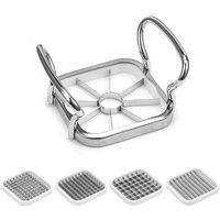 Shining House - Kartoffelschneider, 5-in-1-Edelstahl-Kartoffelfruchtschneider, Häcksler, Hacker-Hersteller, Vakuum-Edelstahl-Kartoffelschneider, Shining House - Kartoffelschneider, 5-in-1-Edelstahl-Kartoffelfruchtschneider, Häcksler, Hacker-Hersteller, Vakuum-Edelstahl-Kartoffelschneider, von SHINING HOUSE