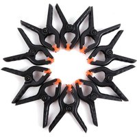 Shining House - Kunststoff-Federklemmen-Set, 10-teilig, Öffnung bis zu 4,7 cm, Klemmklemme für Dekoration, Holzbearbeitung und Fotostudio von SHINING HOUSE