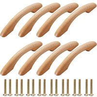Shining House - Möbelgriffe aus Holz, 8 Stück, Möbelgriffe, Türknauf, Griff, Schrank, bogenförmiger Griff, Möbelgriff, Küchenschubladengriffe mit Shining House - Möbelgriffe aus Holz, 8 Stück, Möbelgriffe, Türknauf, Griff, Schrank, bogenförmiger Griff, Möbelgriff, Küchenschubladengriffe mit von SHINING HOUSE