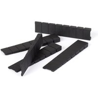 Packung mit 20 Möbelkeile – 8 x 20 x 98 mm – Kunststoff – mit integrierten Sollbruchstellen – Schwarz - Shining House Packung mit 20 Möbelkeile – 8 x 20 x 98 mm – Kunststoff – mit integrierten Sollbruchstellen – Schwarz - Shining House von SHINING HOUSE