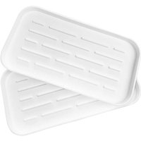 SHINING HOUSE 2er-Pack Silikon-Aufbewahrungstablett für die Küchenspüle, umweltfreundlicher Schwammhalter für Küche, Bad, Theke oder Waschbecken, von SHINING HOUSE