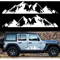 SHINING HOUSE Paar 75 cm Berge-Aufkleber, Auto-Seitentür, Karosserie, Schneeberge, Grafik, Vinyl-Aufkleber, Dekoration für SUV, LKW, Geländewagen, von SHINING HOUSE