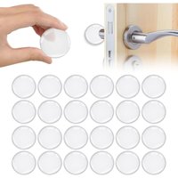 SHINING HOUSE Selbstklebender Türstopper, 24 Stück, an der Wand montierter Türgriffstopper, selbstklebende Silikon-Türstopper mit stark haftendem von SHINING HOUSE