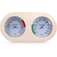 Saunathermometer - Hygrometer aus Holz: Saunamessstation, Klimamesser, 2 in 1 Saunazubehör mit Thermometer, Hygrometer, - Shining House von SHINING HOUSE