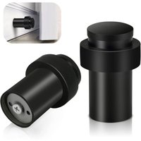 Schwarze Türstopper, robuste Türstopper aus Edelstahl, dekorativer Wandschutz, Sockelleisten aus massivem Gummi, 60 mm, 2 Stück - Shining House Schwarze Türstopper, robuste Türstopper aus Edelstahl, dekorativer Wandschutz, Sockelleisten aus massivem Gummi, 60 mm, 2 Stück - Shining House von SHINING HOUSE