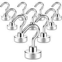 Shining House - Set mit 10 Magnethaken, starken Magneten mit Kühlschrankhaken, robusten Kreuzfahrthaken für die Decke, Haken e25 von SHINING HOUSE