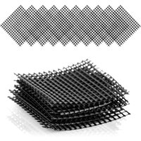 Shining House - Set mit 50 Drainagegittern aus Kunststoff, Schwarz – Quadratisches Drainagegitter für Bonsai-Schnitt, Blumentopf oder Pflanzgefäß – von SHINING HOUSE