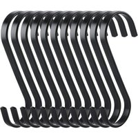 Shining House - 10 flache S-Haken, Metallhaken zum Aufhängen, robuste Küchenhaken, multifunktionale Haken für Küche oder Fleisch, Metzger, Kleidung, von SHINING HOUSE