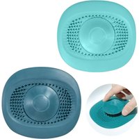 Shining House - 2 Stücke Silikon Küchenspüle Stopper Universal 2 in 1 Haarfänger Dusche Mund Waschbecken Abfluss Küchenspüle Dusche Anti Geruch von SHINING HOUSE