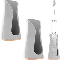 Shining House - 2er-Pack elektrischer Zahnbürstenhalter zur Wandmontage – spurloses Aufbewahrungsregal für elektrische Zahnbürsten (grau) von SHINING HOUSE