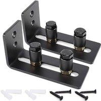 2er-Pack verstellbare Bodenführungsrolle für Schiebetüren, schwarz, super glatt und leise, einfach zu installieren (2 Rollen), passend für Türen von SHINING HOUSE