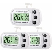 Shining House - 3 Stück digitales Kühlschrank-Gefrierschrank-Thermometer, Kühlschrank-Raumthermometer, wasserdichtes Kühlertemperatur-Thermometer mit von SHINING HOUSE