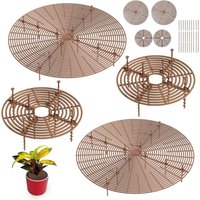 Shining House - 4er-Set Bodenschutz für 52/30 cm große Gitter-Blumentöpfe, Gitter-Blumentopf-Abdeckungen für Innen-Blumentöpfe gegen Tiere und Kinder von SHINING HOUSE