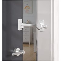 Shining House - Baby-Sicherheitstür-Fingerklemmschutz, Türschloss und Türstopper für Kinder und Haustiere, bequemer Einstieg für Katzen (weiß) (1 von SHINING HOUSE