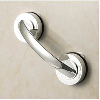 Badezimmer-Handlauf-Zugschublade für Schiebetür-Schublade ohne perforierten Griff, unter Druck stehende selbstklebende Zugschublade, Silber, großes von SHINING HOUSE