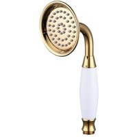 Shining House - Duschkopf Handbrause Messing 1/2 Zoll Duschkopf Universal Duschkopf Wassersparende Regendusche, Gold Shining House - Duschkopf Handbrause Messing 1/2 Zoll Duschkopf Universal Duschkopf Wassersparende Regendusche, Gold von SHINING HOUSE