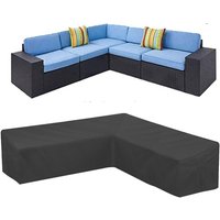Garten-Ecksofa-Abdeckung, wasserdicht, 210D Oxford, staubdicht, Gartenmöbel-Abdeckung, L-förmige Ecksofa-Abdeckung (210 x 270 x 85 x 90 cm) - Shining von SHINING HOUSE