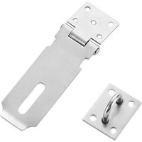 Shining House - Hasp-Türschlösser, 5-Zoll-Edelstahl-Hasp-Sicherheitsschloss, extra dickes Hasp-Türschloss mit Schrauben, gebürstete Oberfläche, 2 von SHINING HOUSE