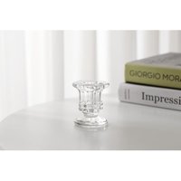 Kerzenhalter aus transparentem Glas – 2er-Set, kleiner Kerzenhalter für Hochzeit, Weihnachten, Heimdekoration, Halterung für konische Kerzen, von SHINING HOUSE