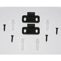 Scheunentür-Bodenschienen, 2 Stück, Kohlenstoffstahl-Kunststoff, schwarze Scheunentürstopper für Schiebetüren, untere Schienen-Bodenhalterung für von SHINING HOUSE