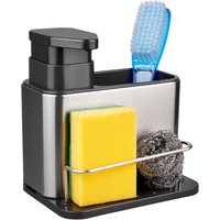 Shining House - Seifenspender für die Küchenspüle, 3-in-1-Schwammhalter, Edelstahl-Küchenspüle-Organizer, Abtropfgestell von SHINING HOUSE