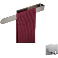 Shining House - Selbstklebender Handtuchhalter aus gebürstetem Nickel, Wand-Handtuchhalter aus Edelstahl, moderner Badezimmer-Handtuchring, von SHINING HOUSE