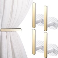 Stück goldfarbene, selbstklebende Vorhang-Raffhalter in L-Form, 14,5 cm von SHINING HOUSE