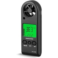 Shining House - Tragbares Mini-LCD-Digital-Anemometer, Windgeschwindigkeitsmesser, Luftstromtester, Luftanemometer oder Schießboot (schwarz, 113 x 40 von SHINING HOUSE