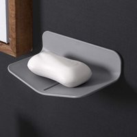 Shining House - Wand-Seifenschale, Seifenschale ohne gestanztes Loch, Toiletten-Seifenschale, Wand-Seifenschale ohne Saugnapf, selbstentleerende von SHINING HOUSE