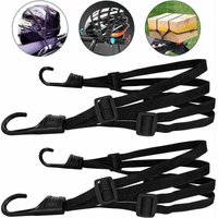 Shining House - Stück elastische Spanner mit Haken, Motorrad-Gummiband, Gepäckgurt, Helmgurt, schwarze elastische Spanner, Motorradgurt usw. (60 cm, von SHINING HOUSE