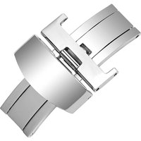 Shining House - Uhren-Faltschließe zum Polieren von Uhrenarmbändern aus Edelstahl in Silber – 18 mm von SHINING HOUSE