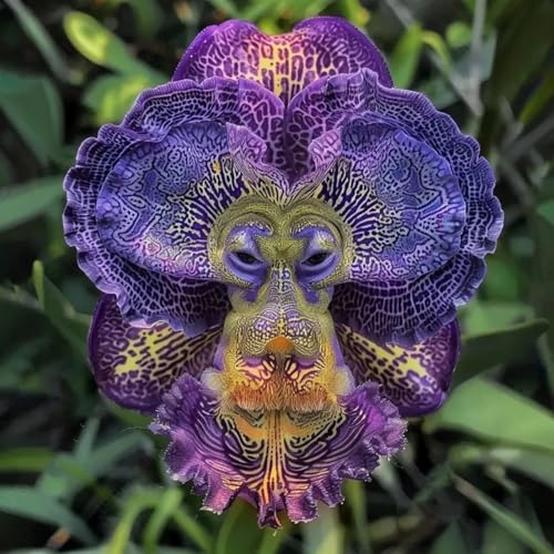 Affengesicht Iris Samen, seltene Sortenblumensamen, kalte resistente auffällige Blumenhart -Iris -Samen für Gartenbalkon Pflanzung B 300 Stk von SHINROAD