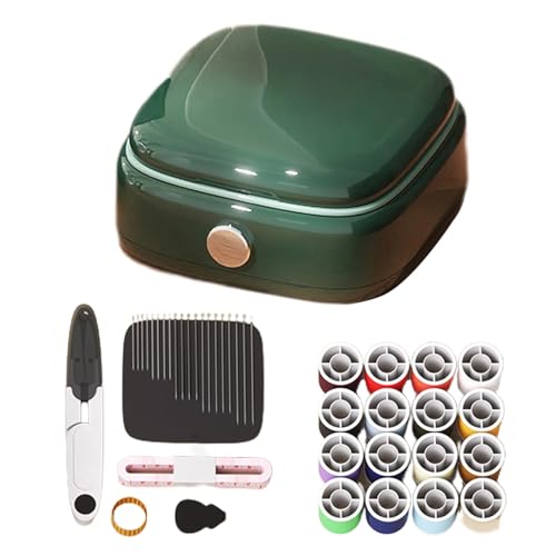 Magnetischer Nadelbehälter Kompakthalter tragbare Nähkiste mit Nadelngewinde Schere Klebeband Dimble Threader Kit für Reiseversorgungsorganisator Grün von SHINROAD