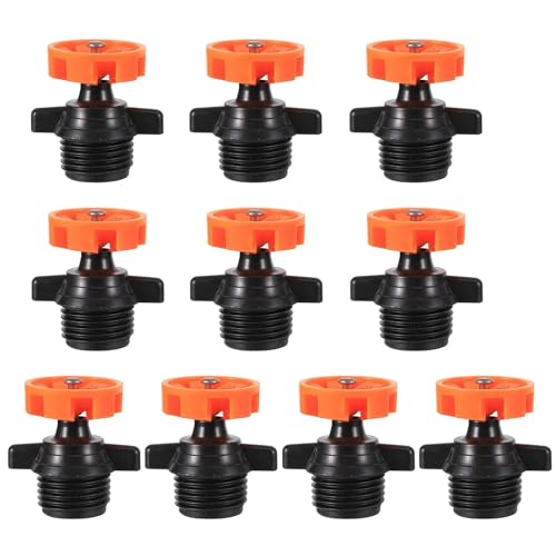 Mikro-Sprinkler für den Garten, effizientes Bewässerungswerkzeug, 360 Grad drehbare Sprühköpfe, Bewässerungsdüse, einfach zu orange, 10 Stück von SHINROAD