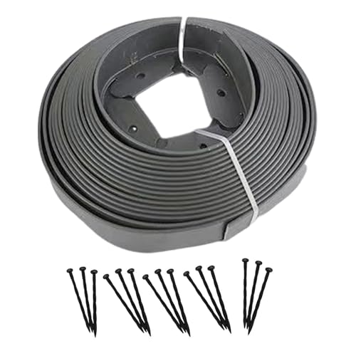 Rasenkantenstreifen, Bodentrennung, Barriere, Landschaftseinfassung, kein Graben, Allwetter-Garten-Isolation, Randeinfassung mit Spikes, Grau, 5 m Rasenkantenstreifen, Bodentrennung, Barriere, Landschaftseinfassung, kein Graben, Allwetter-Garten-Isolation, Randeinfassung mit Spikes, Grau, 5 m von SHINROAD