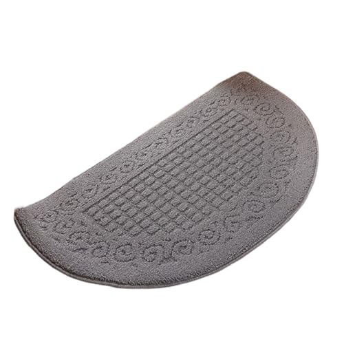 SHINROAD Anti-Schlupfmatte Nicht-Schlupftür ist sicher Hier EIN Produkttitel für die beschriebene Halbkreisform absorbiert Feuchtigkeits-Dirt-Verschleiß-resistenter Inneneingang Grau 1pc von SHINROAD