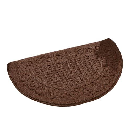 SHINROAD Anti-Schlupfmatte Nicht-Schlupftür ist sicher Hier EIN Produkttitel für die beschriebene Halbkreisform absorbiert Feuchtigkeits-Dirt-Verschleiß-resistenter Inneneingang Kaffee 1pc von SHINROAD
