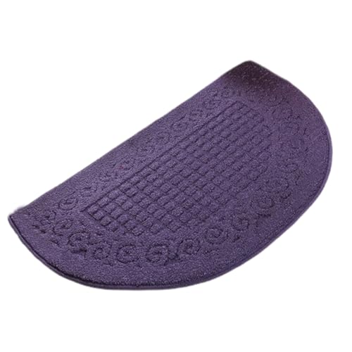 SHINROAD Anti-Schlupfmatte Nicht-Schlupftür ist sicher Hier EIN Produkttitel für die beschriebene Halbkreisform absorbiert Feuchtigkeits-Dirt-Verschleiß-resistenter Inneneingang Violett 1pc von SHINROAD