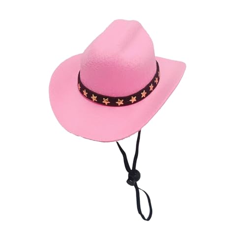 SHINROAD Atmungsaktiver Haustierhut Cowboy mit Umhängeband, verstellbar, leicht, Kostüm-Zubehör für Hunde und Katzen, Sonnenschutz, Kopfbedeckung, Partys, Outdoor, Rosa, Einheitsgröße SHINROAD Atmungsaktiver Haustierhut Cowboy mit Umhängeband, verstellbar, leicht, Kostüm-Zubehör für Hunde und Katzen, Sonnenschutz, Kopfbedeckung, Partys, Outdoor, Rosa, Einheitsgröße von SHINROAD