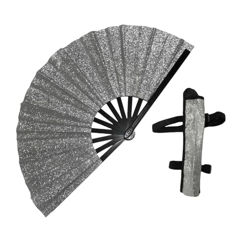 SHINROAD Dance Performance Ventilator Faltbar Hand Reflektierend Faltbar Groß Tragbar Handheld für Sommer Kühlung Requisiten Dekoratives Zubehör Partys Leicht zu Tragen C von SHINROAD