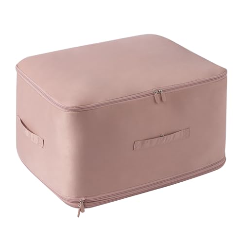 SHINROAD Doppeler Reißverschluss -Aufbewahrungsbeutel Hier ist EIN Produkttitel zum Auflisten von Kleiderschrankkorb mit Verschlusskleidung Bag Closet Organizer Housbetriebspaket Rosa L von SHINROAD