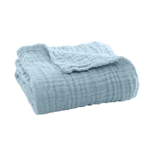 SHINROAD Easy Care Musselin Decke Sommer Couch werfen leichte Baumwolle atmungsaktive Komfortverpackung für Bettsofa Reise Urlaubs Maschine Waschbares vielseitig Blau 35 cm SHINROAD Easy Care Musselin Decke Sommer Couch werfen leichte Baumwolle atmungsaktive Komfortverpackung für Bettsofa Reise Urlaubs Maschine Waschbares vielseitig Blau 35 cm von SHINROAD