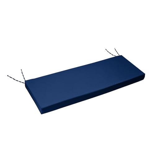 SHINROAD Fade resistente Outdoor-Kissenbank wasserdichte Terrassenmöbel Nicht-Schlupf-Pad mit Abnehmbarer Abdeckung für Gartenschwung vorne Picknick Allwetter Navy blau 1pc SHINROAD Fade resistente Outdoor-Kissenbank wasserdichte Terrassenmöbel Nicht-Schlupf-Pad mit Abnehmbarer Abdeckung für Gartenschwung vorne Picknick Allwetter Navy blau 1pc von SHINROAD