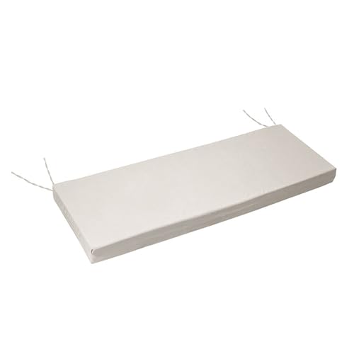 SHINROAD Fade resistente Outdoor-Kissenbank wasserdichte Terrassenmöbel Nicht-Schlupf-Pad mit Abnehmbarer Abdeckung für Gartenschwung vorne Picknick Allwetter Weiß 1pc SHINROAD Fade resistente Outdoor-Kissenbank wasserdichte Terrassenmöbel Nicht-Schlupf-Pad mit Abnehmbarer Abdeckung für Gartenschwung vorne Picknick Allwetter Weiß 1pc von SHINROAD