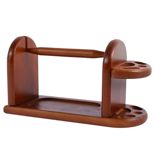 SHINROAD Garnhalter zum Weben verwicklungsfreier Spender aus Holz Stricken Häkeln Wolle Creel Rahmen Rack Ständer mit Schlitzen Glatte Kante Horizontal Spinner Stabil Braun von SHINROAD