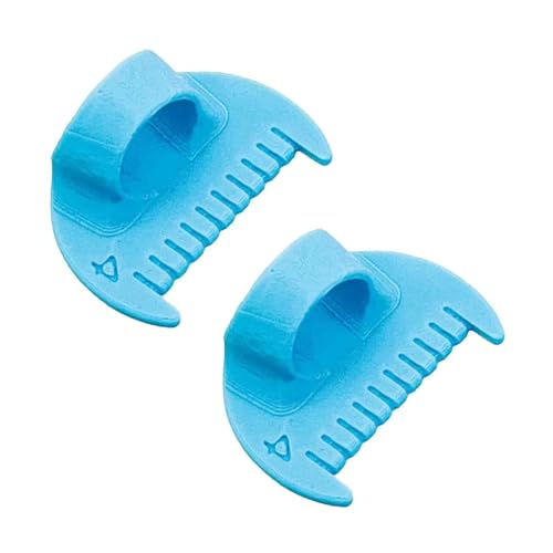 SHINROAD Handhabung Nähsteiger Daumen Lineal 2/4 PCs mit Anleitung Ergonomischer Finger für DIY-Nähen Nicht-Rutsch-Quilt-Tool Benutzerfreundliche Designkleidung Fixierung Blau 3 mm von SHINROAD