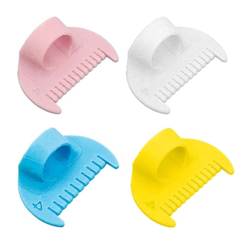 SHINROAD Handhabung Nähsteiger Daumen Lineal 2/4 PCs mit Anleitung Ergonomischer Finger für DIY-Nähen Nicht-Rutsch-Quilt-Tool Benutzerfreundliche Designkleidung Fixierung Mischfarbe 3 mm von SHINROAD