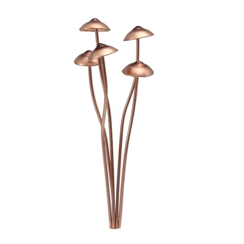 SHINROAD Korrosionsbeständiger Gartenstecker Terrasse Rasen Dekoration Metall Pilz Deko Rostfrei Korrosionsbeständig Einfache Installation Outdoor Weg Golden von SHINROAD