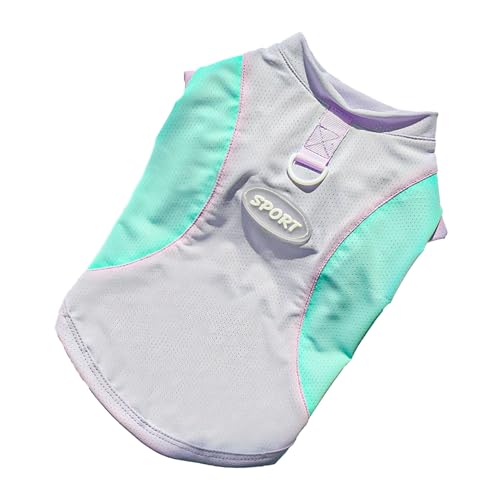 SHINROAD Kühlendes Outfit für Hunde, Eisseide, atmungsaktiv, schnelltrocknend, für kleine und mittelgroße Hunde, Sonnenschutzkleidung mit UV-Luftzirkulation, Grün/Violett, Größe S SHINROAD Kühlendes Outfit für Hunde, Eisseide, atmungsaktiv, schnelltrocknend, für kleine und mittelgroße Hunde, Sonnenschutzkleidung mit UV-Luftzirkulation, Grün/Violett, Größe S von SHINROAD